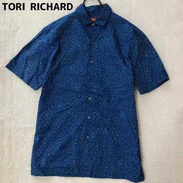 TORI RICHARD 반팔 셔츠 알로하 꽃무늬 기하학 패턴 HAWAII