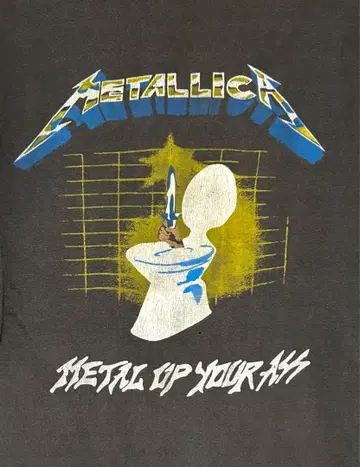 귀신 페이드 Metallica 빈티지 T셔츠 밴드