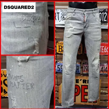 Dsquared2 로고 자수 스트레치 Skater Jean 데님 46