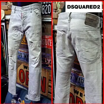 Dsquared2 스트레치 크러쉬 가공 쿨 가이 진 그레이 데님