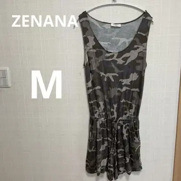ZENANA 카모 패턴 슬리브리스 원피스 M