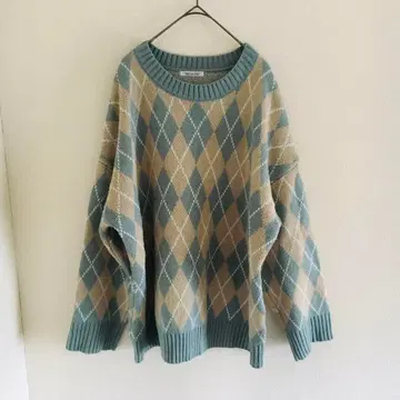 [ OLIVE des OLIVE ] 아가일 니트 드롭 숄더