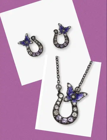 미사용 새상품 ANNA SUI 말발굽 모티브 목걸이 & 귀걸이 세트