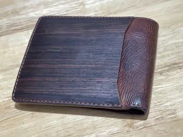 VARCO ORIZON SMART WALLET 리얼 우드 코냑