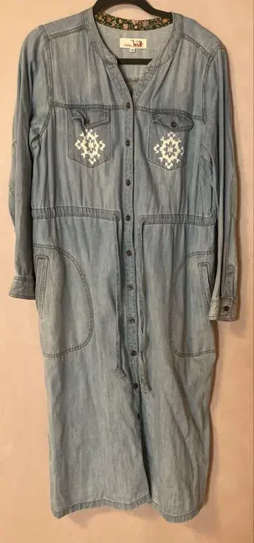 티티카카 긴팔 롱 원피스 데님 소재 L 사이즈