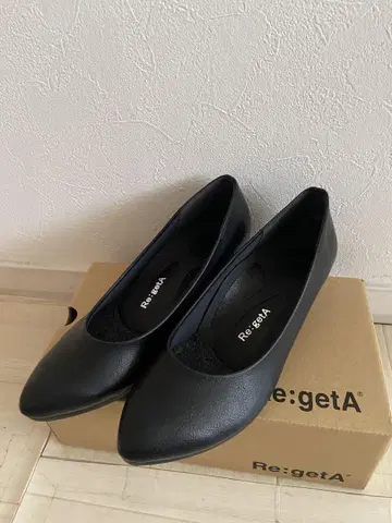 Re:getA 스틸레토 로우힐 블랙 23.5cm 리게타 펌프스