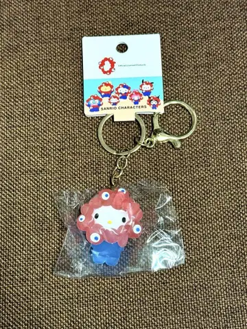 산리오 클리어 컬러 키링 미야쿠미야쿠 헬로키티