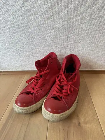 컨버스 레드 하이컷 스니커즈