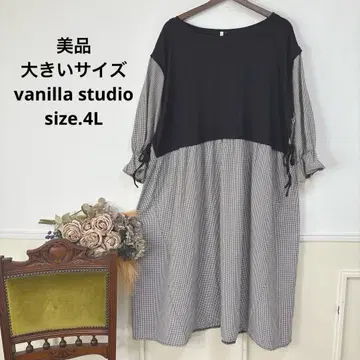 새상품급 빅 사이즈 vanilla studio 체크 원피스
