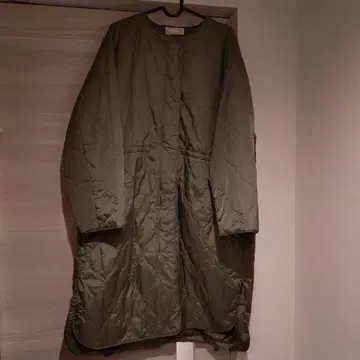 아메리칸 홀릭 경포카 퀼팅 롱 코트 L 카키