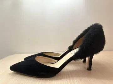 파비오 루스코니 퍼 펌프스 블랙 36.5
