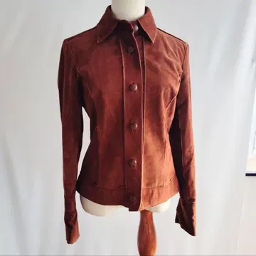 ANNE KLEIN 브라운 스웨이드 자켓