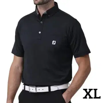 FJ 솔리드 포켓 반팔 버튼 다운 셔츠 블랙 XL