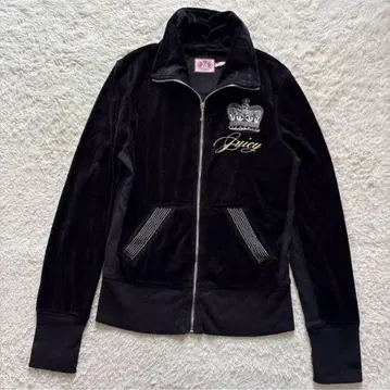Juicy Couture 블랙 지퍼 후드티 y2k 헤이세이 갸루