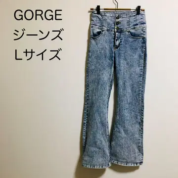 [ GORGE 골지 ] 청바지 스트레치 버튼 면 혼방 L 사이즈