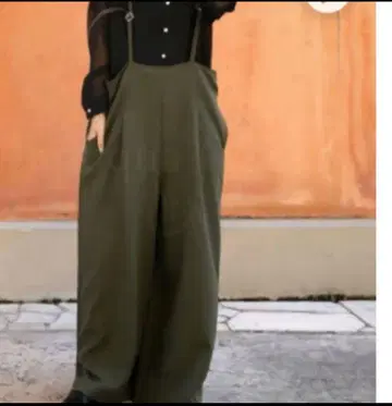 antiqua 안티카 서스펜더 와이드 팬츠