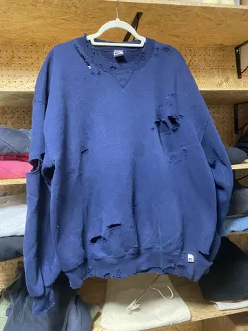 러셀 애슬레틱 데미지 가공 XXL 맨투맨 USA제