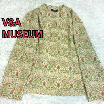 V&A MUSEUM 노카라 올 패턴 셔츠 레트로 꽃무늬 vintage