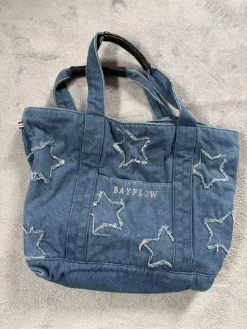 BAYFLOW 데님 블루 토트백