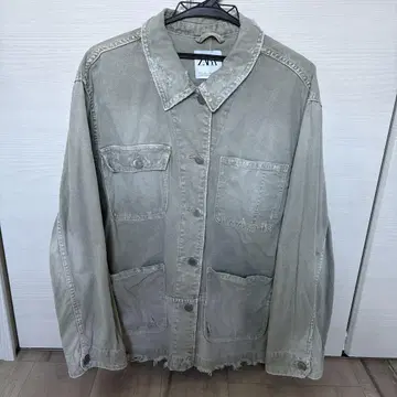 ZARA 카키 데님 자켓