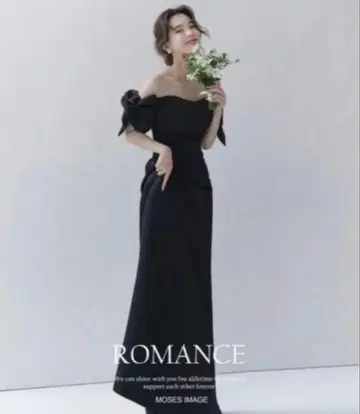 웨딩 드레스 블랙 2차 모임 드레스 앞 촬영 드레스