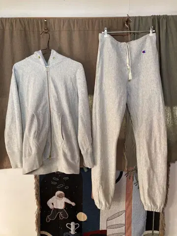 Champion Reverse Weave 셋업 그레이 S