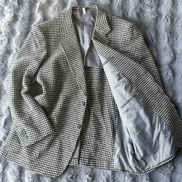 BYRON 하운드 투스 테일러드 자켓 스타 체크 L~XL