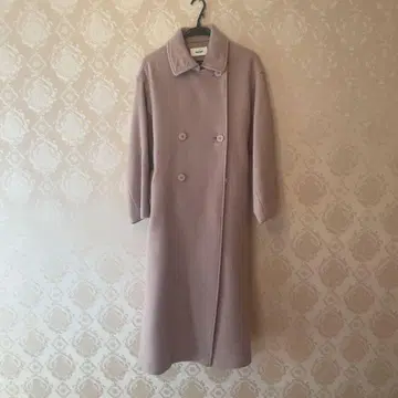 snidel 연보라 더블 버튼 롱 코트 F