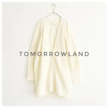 새상품급 TOMORROWLAND 폴리에스테르울 V넥 가디건