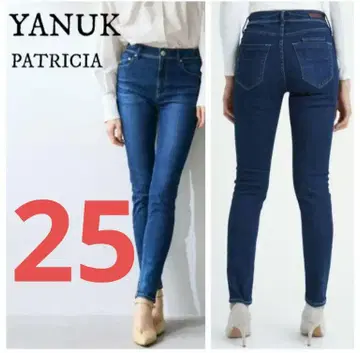 YANUK PATRICIA 25인치 스키니 데님 다크 블루