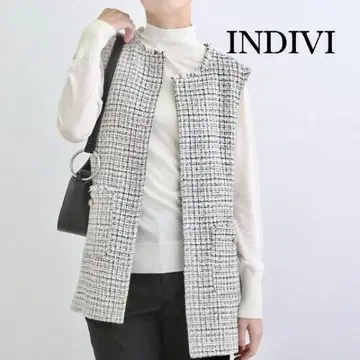 INDIVI 트위드 베스트 트위드 베스트