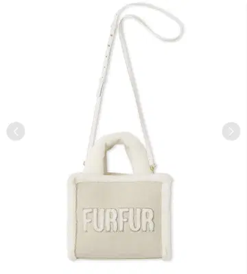 FURFUR 무스탕 로고 토트백 IVR