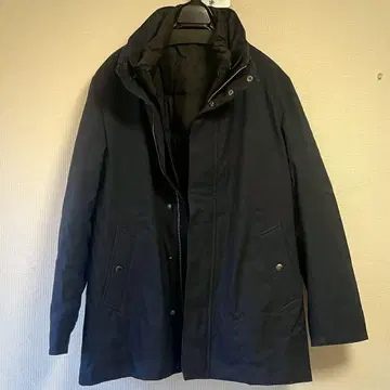 TAKEO KIKUCHI 네이비 2way 라이너 다운 코트