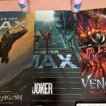 IMAX 포스터 3개 세트 베놈 JOkER 드래곤