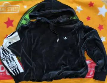 adidas originals 아디블레이크 벨로아 후드티 숏 기장