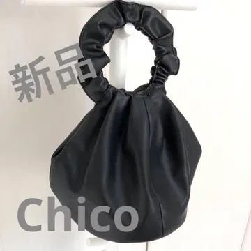 [미사용 새상품] Chico 개더 핸들 서클백 2way 블랙