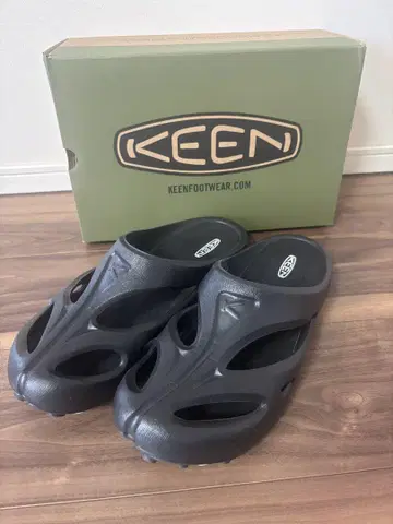 KEEN 샌들 블랙/다운 블루 US 11