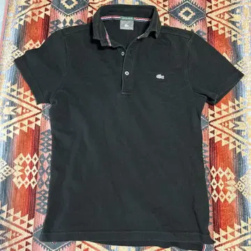 LACOSTE 익스클루시브 에디션 블랙 피케 셔츠