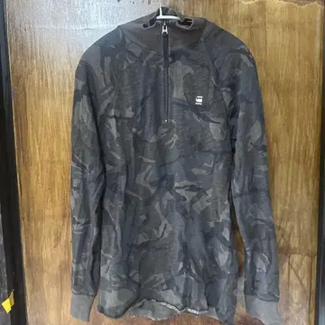 G-STAR RAW 카모 패턴 하프 지퍼 트레이닝복 XS