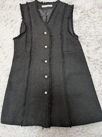 [ 새상품급 ] 블랙 프린지 베스트 M