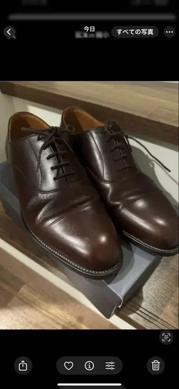 다크 브라운 레이스업 슈즈 F-4016 25cm