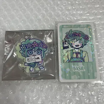 OMORI 카페 바질 아크릴 키링 홀로그램 카드