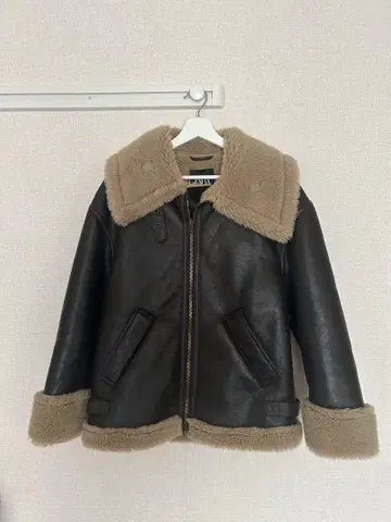 ZARA 브라운 무스탕 코트