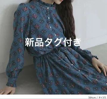 택 포함 새상품 [ somari 프릴 x 레트로 디자인 롱 원피스 ]