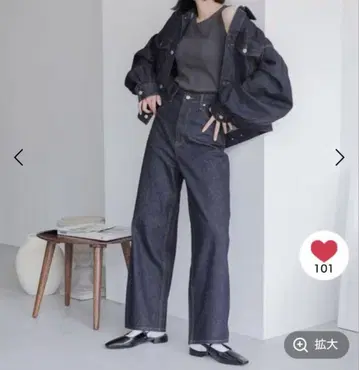 로리즈팜 볼륨 소매 데님 자켓
