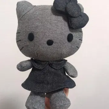 데님 원단 헬로키티 봉제 인형 레어