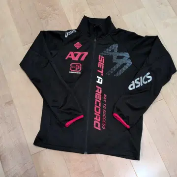 아식스 A77 트랙 자켓 저리 겉옷 자수 로고 남성용 M 사이즈