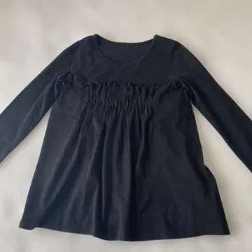 Yohji Yamanto 블랙 긴팔 개더 상의 새상품급