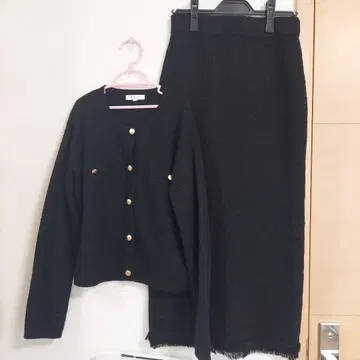 새상품급 PLST 트위드 셋업 S