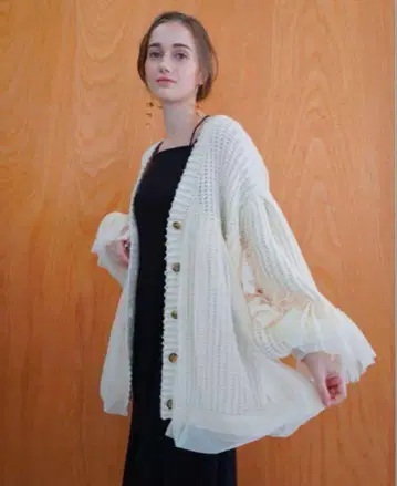 Acka tulle knit cardigan